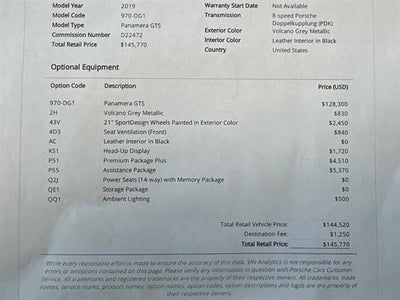 2019 Porsche Panamera GTS