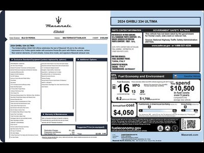 2024 Maserati Ghibli Trofeo 334 Ultima RWD